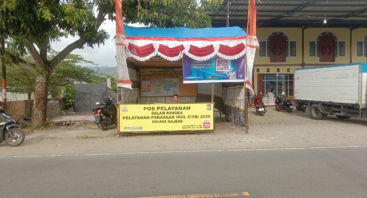 Pos Pelayanan Polres Majene Hadir Jelang Idul Fitri, Beri Rasa Aman dan Tempat Istirahat bagi Pemudik