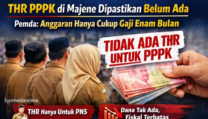THR PPPK di Majene Dipastikan Belum Ada, Pemda Sebut Anggaran Hanya Cukup Gaji Enam Bulan