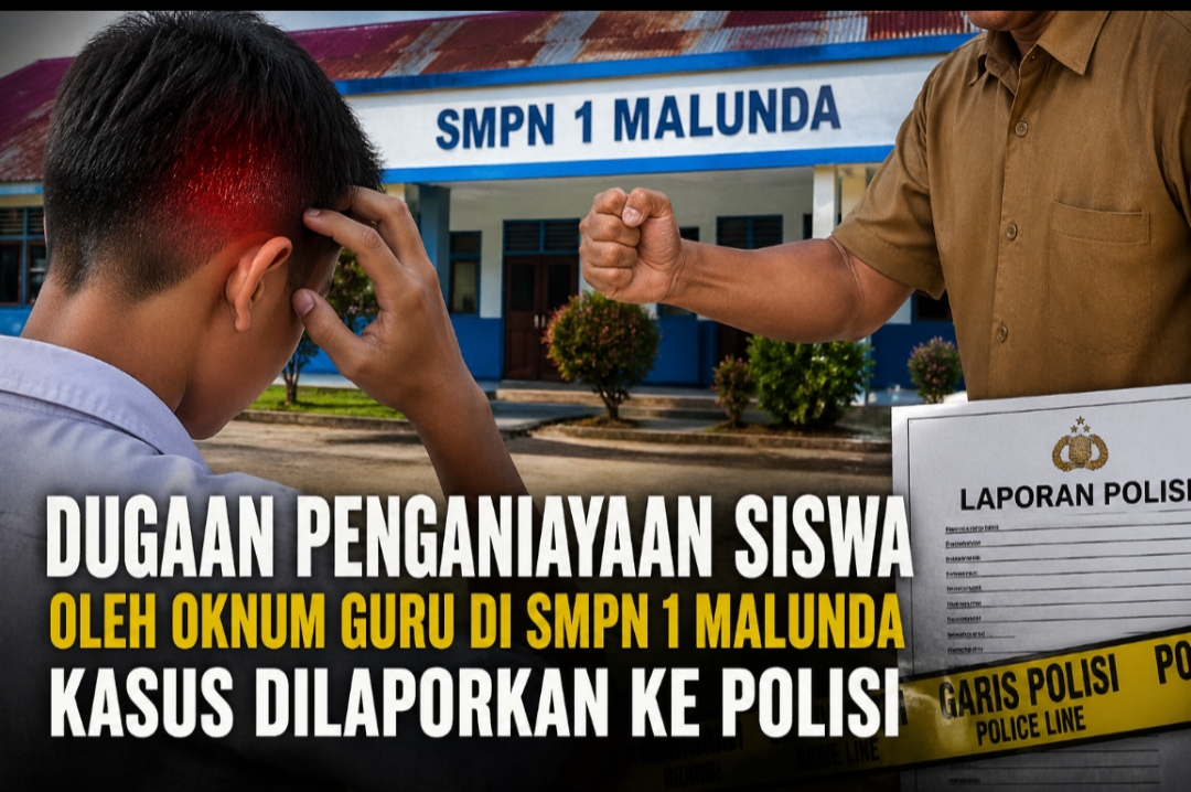 ‎Dugaan Penganiayaan Siswa oleh Oknum Guru di SMPN 1 Malunda, Kasus Dilaporkan ke Polisi