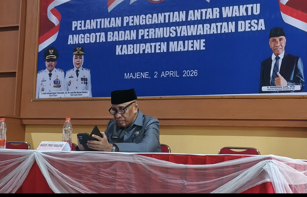 ‎Dinas PMD Sukses Gelar Pelantikan, Bupati Majene Kukuhkan 52 BPD PAW