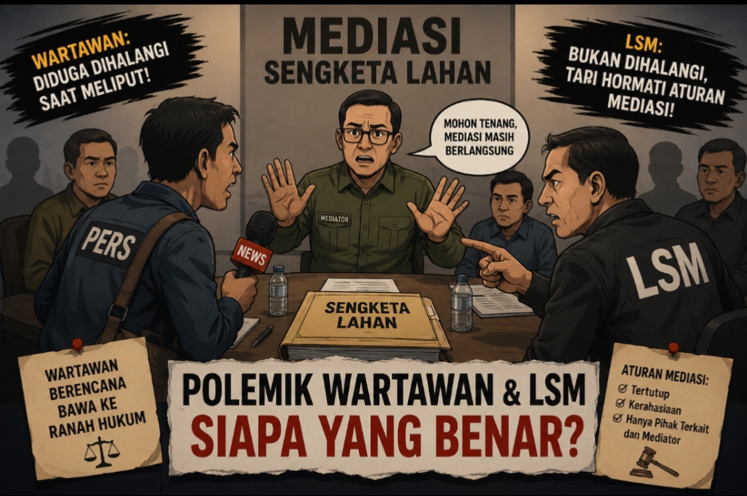 ‎Polemik Wartawan dan LSM Warnai Jalannya Mediasi Sengketa Lahan di Majene